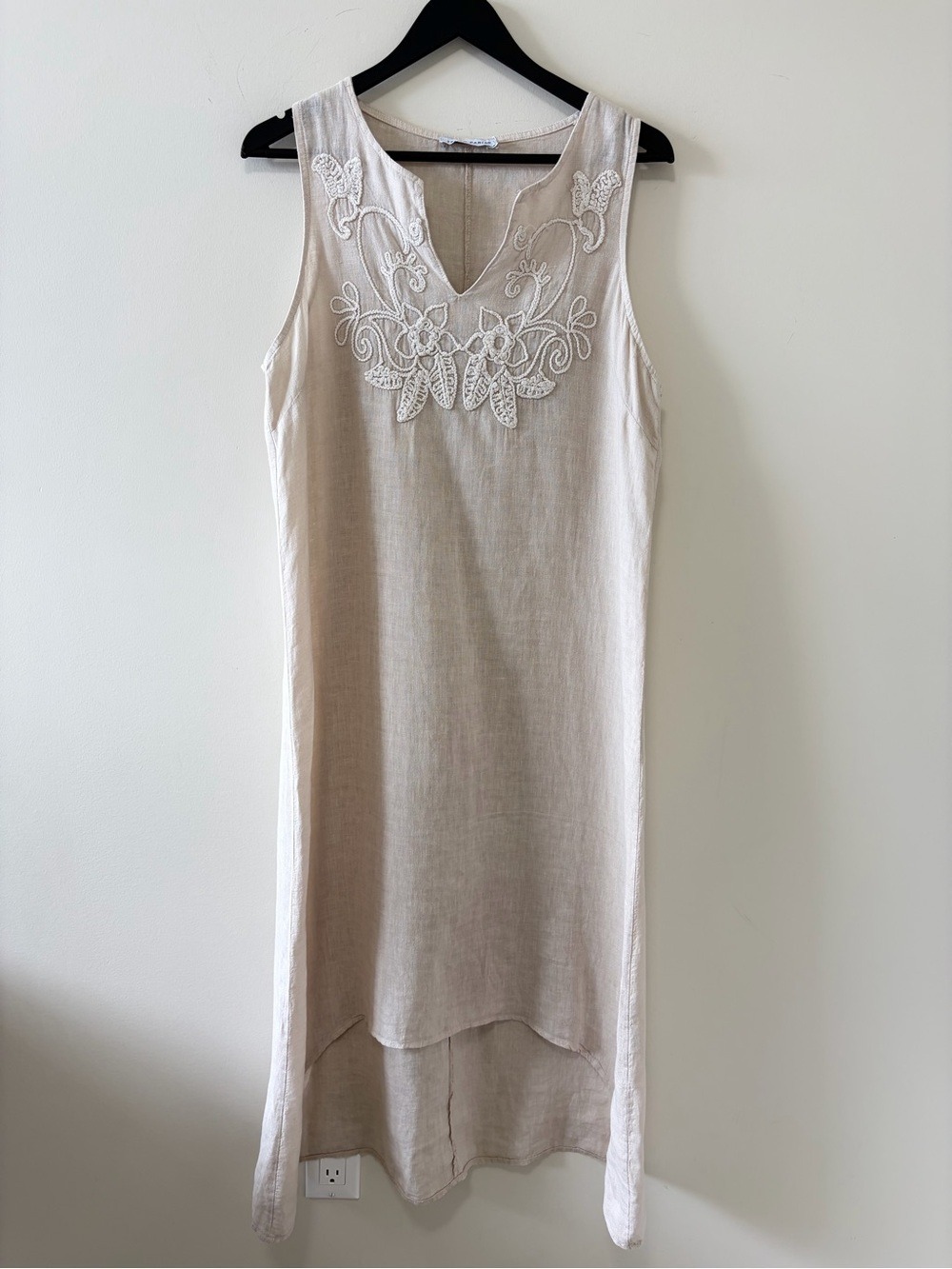 TEMPO PARIS BOHO BREEZE 100% LINEN made in Italy DRESS Size M